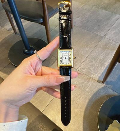 Cartier 33.7*25.5/29.5*22MM Swiss Quartz Movement Leather Bracelet Women Watch